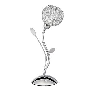 Bellis II - Table Lamp, Chrome, Clear Glass Deco Shade