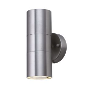 LED Outdoor & Porch (GU10 LED) Wall 2 Light Stainless Steel Tube