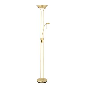 4329SB Mother & Child - Satin Brass Floor Standard Lamp Double Dimmer (No Bulbs Included)