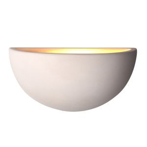 Endon UG-WB-A Ptalisbon Single Wall Light Unglazed Ceramic Finish