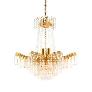 Endon 96819-GO Adagio 9 Light Clear Glass/Gold Effect Plate Finish