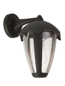 Bluebell 1 Light E27 Outdoor IP44 Wall Light Grey With Polycarbonate