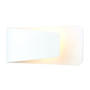 Jenkins 1 Light Integrated LED 7.5W, 3000K 678lm Matt White Curved With Reflective White Interior Wall Light