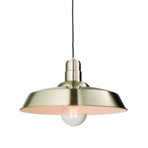 Moore 1 Light E27 Shiny Nickel Adjustable Single Pendant