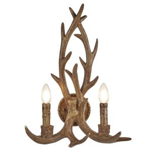 Stag 2 Light Antler Wall Bracket