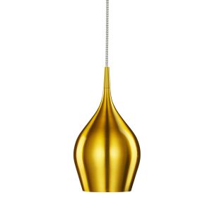 Vibrant 1 Light Gold Pendant - Diameter 12cm