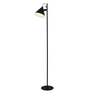 Single LED Floor Lamp Black Finish