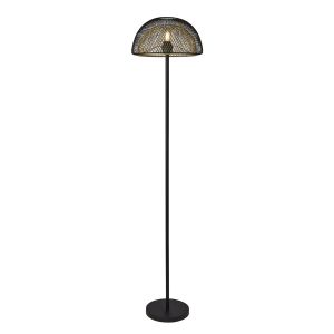 Single Floor Lamp Black Outer/Gold Inner Finish