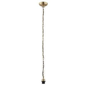 Cable Set 1 Light E27 Antique Brass  Adjustable 1.5m Eay Fit Chain Pendant