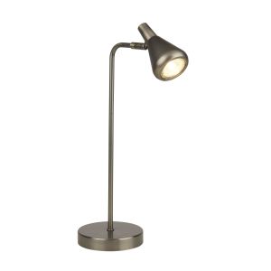 Tinley 1 Light Table Lamp, GU10, Antique Silver