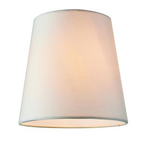 Grace 1 Light E14 6" Shade Tapered Cylindrical In A Pure Silk Vintage White Effect