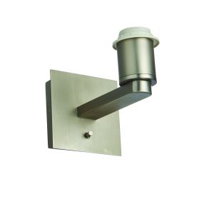 Issac 1 Light E27 Matt Nickel Switched Wall Light