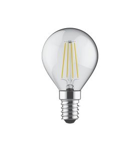 Value Classic LED Ball E14 Dimmable 4W Warm White 2700K, 470lm, Clear Finish