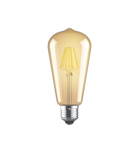 Value Vintage LED Rustica Tradition Tip/M ST64 E27 Dimmable 6.5W 2200K, 630lm, Gold Glass