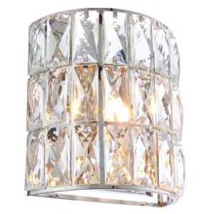 Verina 1 Light G9 Polished Chrome Wall Light With Clear Crystals