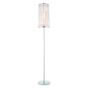 Sophia 3 Light G9 Polished Chrome Floor Lamp With Clear Crystal Details & Inline Foot Switch