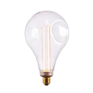 XL E27 2.5W 2600K, 120lm LED Dimple Globe 148mm Bulb With Clear Glass
