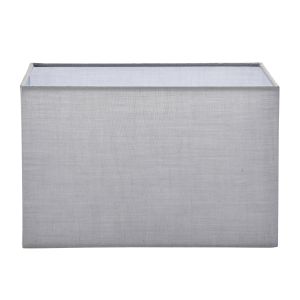 Rectangular 10.5 Inch Shade In A Cool Grey Cotton Fabric With Rolled Edge