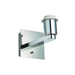 Issac 1 Light E27 Polished Chrome Switched Wall Light