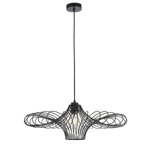 Curl Soft Geometric Matt Black Painted Finish Non-Electric Shade Only (Suspension Not Included)