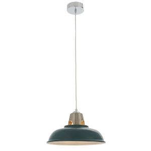 Henley Gloss Mallard Green With Satin Nickel Effect Detailing Non-Electric Shade Only (Suspension Not Included)