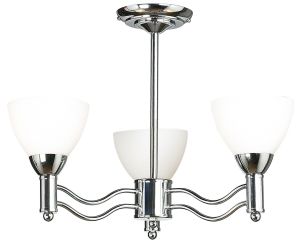 Endon 872-3CH Chrome 3-Light Comes With Opal Glass