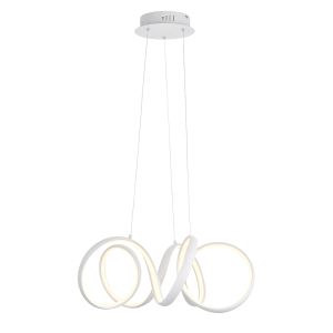 Synergy 44W 1748lm Integrated LED Sand White Finish With Frosted Diffuser Pendant 3000K