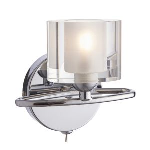 Endon 91181 Sonata Single Wall Light Polished Chrome Plate/Clear/Frosted Finish