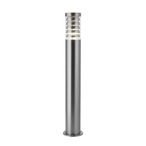 Tangley 1 Light E27 Brushed Stainless Steel IP44 Outdoor 800mm Post Light C/W Polycarbonate Shade