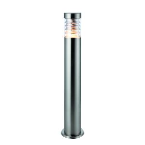Eaves 1 Light E27 Brushed Stainless Steel IP44 Outdoor 800mm Post Light C/W Polycarbonate Shade
