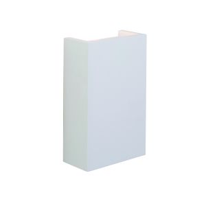 Morley 2x2W Intgrated LED Up/Down Rectangle Wall Light In White Plaster 500 Lumens 3000k Warm White