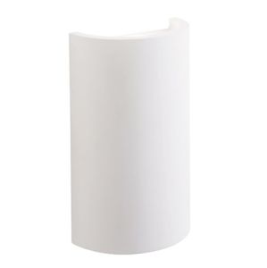 Arch 2x2W Intgrated LED Up/Down Curved Wall Light In White Plaster 460 Lumens 3000k Warm White