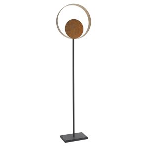 Parina 1 Light E27 Bronze Patina Floor Lamp With Inline Foot Switch