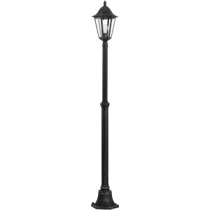 Navedo 1 Light E27 Outdoor IP44 Black 2M Post With Clear Glass