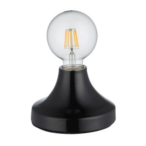 Distinto 1 Light E27 Table Lamp Ceramic Black