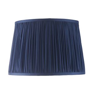 Wentworth 12" Midnight Blue 100% Silk Tapered Hand Stitched Single Pinch Pleats Fabric Shade