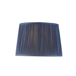 Wentworth 10" Midnight Blue 100% Silk Tapered Hand Stitched Single Pinch Pleats Fabric Shade