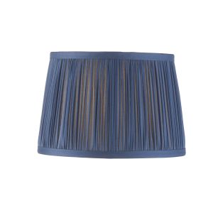 Wentworth 8" Midnight Blue 100% Silk Tapered Hand Stitched Single Pinch Pleats Fabric Shade