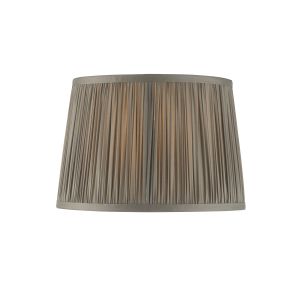 Wentworth 10" Charcoal Grey 100% Silk Tapered Hand Stitched Single Pinch Pleats Fabric Shade