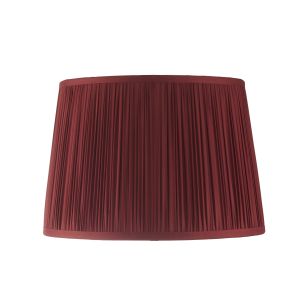 Wentworth 12" Dark Cranberry 100% Silk Tapered Hand Stitched Single Pinch Pleats Fabric Shade