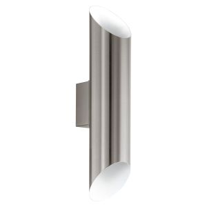 Agolada 2 Light LED Integrated Outdoor IP44 Stainless Steel Wall Light With White Inners