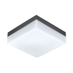 Sonella 1 Light LED Integrated Outdoor IP44 Wall/Flush Light Anthracite With White Plastic Diffuser