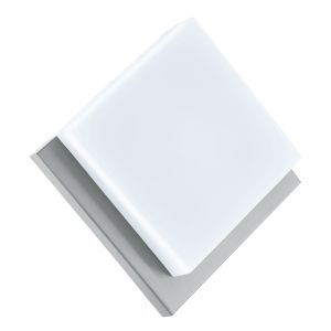 Infesto 1 Light LED Integrated Outdoor IP44 Wall/Flush Light Stainless Steel/White Diffuser