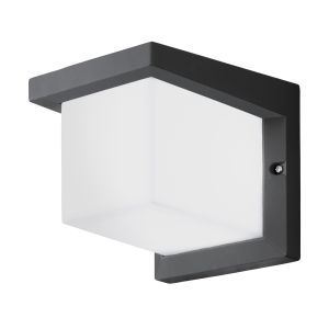 Desella 1, 1 Light Integrated LED Outdoor IP54 Wall Light Anthracite With White Diffuser