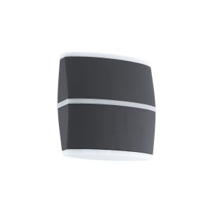 Perafita 2 Light LED Outdoor IP44 Anthracite Wall Light With Plastic Diffuser