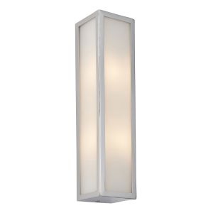 Newham 2 Light G9 Chrome Bathroom IP44 Wall Light With Frosted Glass Diffuser