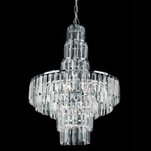 Endon 96735-CH Otello Pendant Lamp With Crystal Strips 5 Light In Chrome
