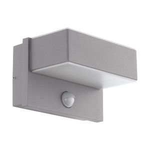 Azzinano 2 Light LED Outdoor Integrated IP44 Silver Wall Light With White Diffuser
