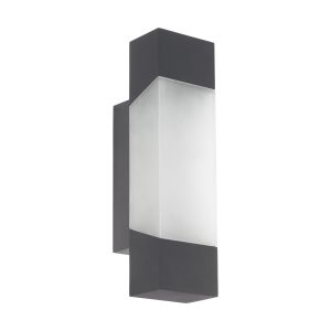 Gorzano 1 Light LED Outdoor Integrated IP44 Anthracite Wall Light With Plastic White Diffuser