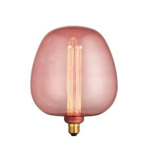 Roves 2.8W E27 100lm 1800K Warm White LED Bulb, Pink Tinted Glass